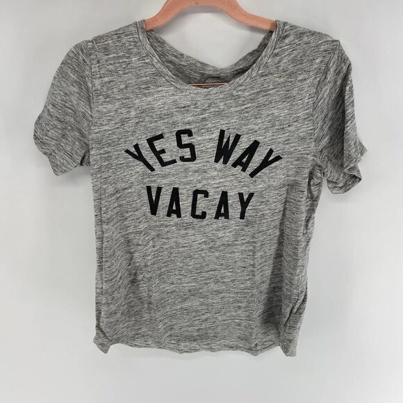 Old navy Gray Marled Yes Way Vacay short sleeve Tshirt womens s - Picture 1 of 4